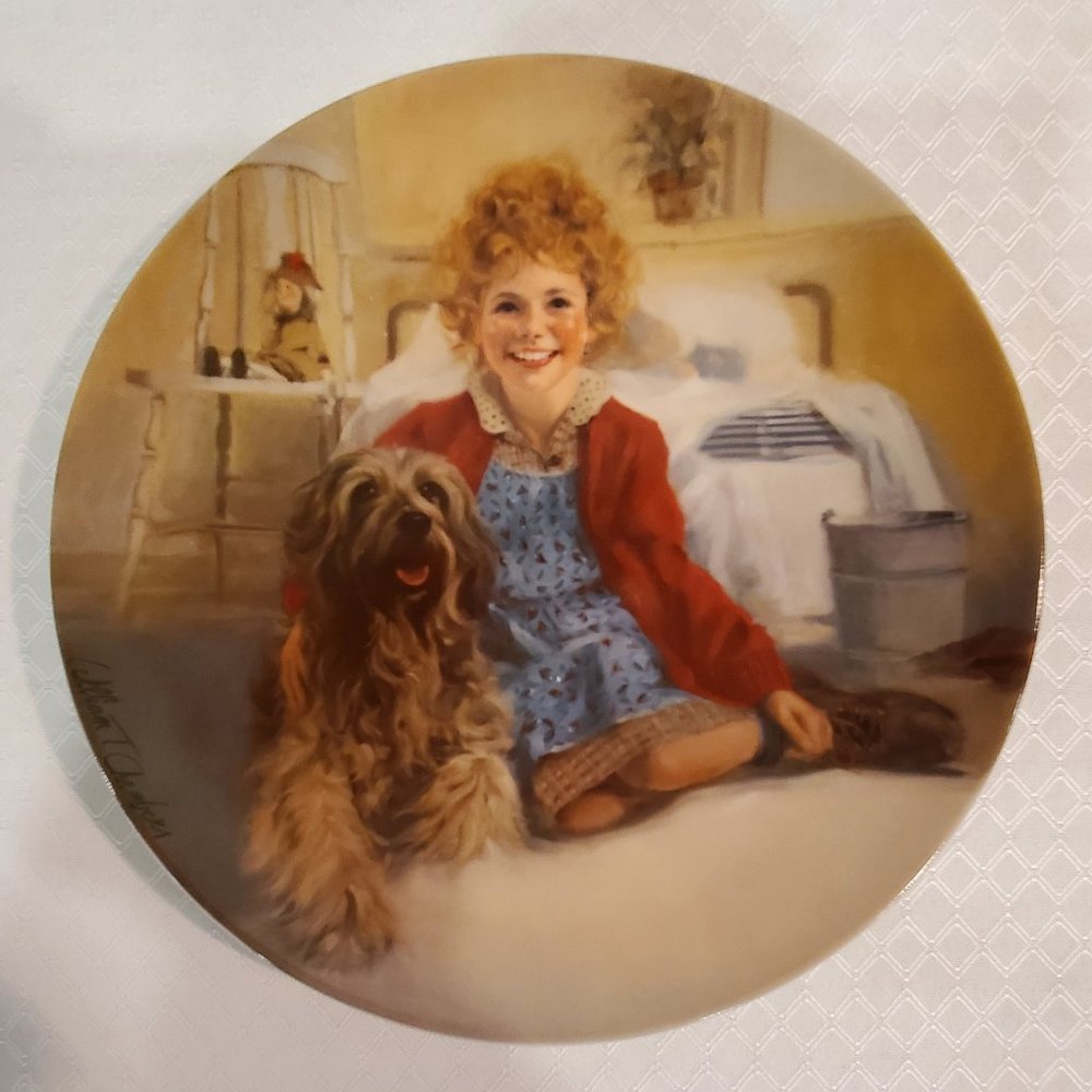 Annie & Sandy Vtg Keepsake Porcelain Collector Plate Rare Find 1982 80s Novelty